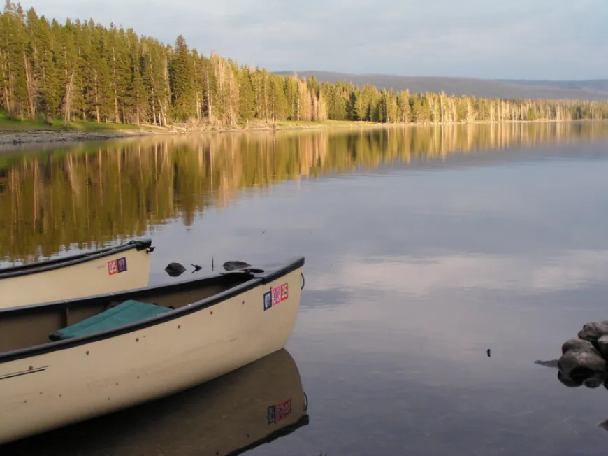 Canoeing in Yellowstone Canoeing in Yellowstone